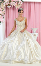 Load image into Gallery viewer, Sleeveless Pleated Quinceañera Ball Gown - LA156 - CHAMPAGNE - LA Merchandise