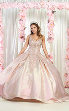Load image into Gallery viewer, Sleeveless Pleated Quinceañera Ball Gown - LA156 - ROSE GOLD - LA Merchandise