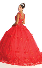 Load image into Gallery viewer, Sleeveless Floral Quinceañera Gown - LA157