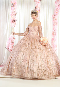 Long Sleeve Quince Ball Gown - LA162