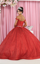 Load image into Gallery viewer, La Merchandise LA176 Glitter Off the Shoulder Quinceanera Ball Gown - - LA Merchandise