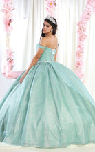 Load image into Gallery viewer, La Merchandise LA176 Glitter Off the Shoulder Quinceanera Ball Gown - - LA Merchandise