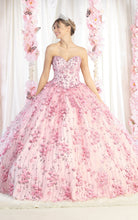 Load image into Gallery viewer, LA Merchandise LA190 Strapless Corset 3D Floral Quinceanera Ball Gown