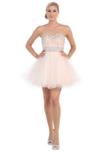 Load image into Gallery viewer, La Merchandise LA1138 Short Strapless Detailed Homecoming Party Dress - - LA Merchandise