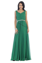 Load image into Gallery viewer, La Merchandise LA1400 Sleeveless Chiffon Simple Bridesmaids Dresses - EMERALD GREEN - LA Merchandise