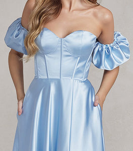 La Merchandise LAXK1122 Simple Formal Evening Gown - - LA Merchandise