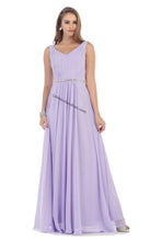 Load image into Gallery viewer, La Merchandise LA1400 Sleeveless Chiffon Simple Bridesmaids Dresses - LILAC - LA Merchandise