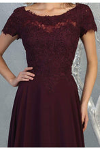 Load image into Gallery viewer, La Merchandise LA1763 Classic Short Sleeve Mother Of Bride Formal Gown - - LA Merchandise