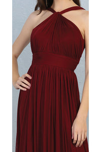 La Merchandise LA1769 Simple Chiffon Long Bridesmaids Evening Gowns - - Dresses LA Merchandise