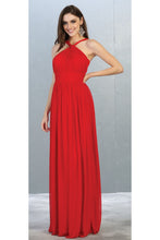 Load image into Gallery viewer, La Merchandise LA1769 Simple Chiffon Long Bridesmaids Evening Gowns - RED - Dresses LA Merchandise