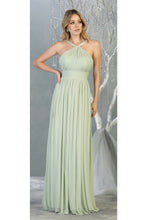 Load image into Gallery viewer, La Merchandise LA1769 Simple Chiffon Long Bridesmaids Evening Gowns - SAGE - Dresses LA Merchandise