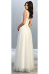 Load image into Gallery viewer, La Merchandise LA1799B Long Sleeveless Formal A-line Mesh Bridal Gown - - LA Merchandise