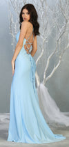Load image into Gallery viewer, La Merchandise LA1820 Long Simple Sexy Open Back Stretchy Prom Dress - - LA Merchandise