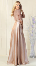 Load image into Gallery viewer, La Merchandise LA1852 Long Sleeve V-Neck Mother Of The Bride Dress - - LA Merchandise