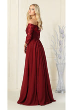 Load image into Gallery viewer, La Merchandise LA1853 Formal Off Shoulder Long Mother of Bride Dress - - LA Merchandise