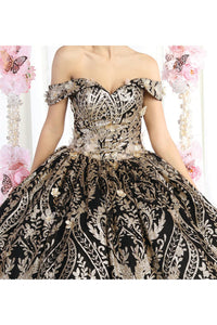 La Merchandise LA186 Embellished Butterfly Applique Ball Gown - - LA Merchandise