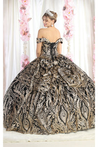 La Merchandise LA186 Embellished Butterfly Applique Ball Gown - - LA Merchandise