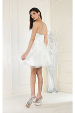 Load image into Gallery viewer, La Merchandise LA1937 Asymmetrical Neckline Short Graduation Dress - - LA Merchandise