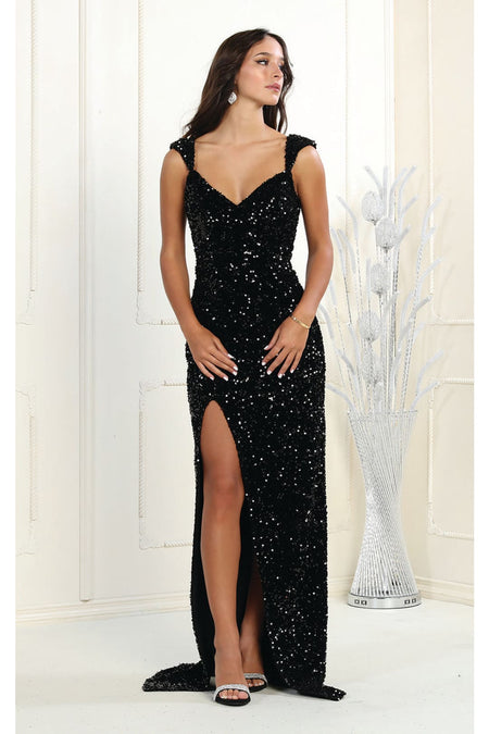 la merchandise prom dresses LA Merchandise Sleeveless V-Neck Sequin Sheath Dress LA1957 LA Merchandise, Inc