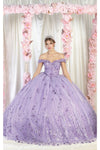 Load image into Gallery viewer, La Merchandise LA202 Off Shoulder 3D Floral Applique Gown with Cape - - LA Merchnadise