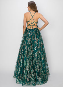 La Merchandise LA2CP3200 Strappy Backless A-Line Prom Dress - - LA Merchandise