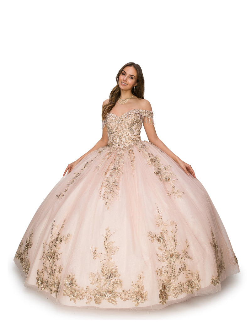 LA Merchandise Off Shoulder Sweet 16 Ball Gown LA2CP3208  LA |  reelljeans.com Fashion Store
