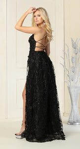 La Merchandise LA7738 Sexy Open Back floral dress with high front slit - - LA Merchandise