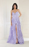 Load image into Gallery viewer, La Merchandise LA7738 Sexy Open Back floral dress with high front slit - Lilac - LA Merchandise