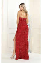 Load image into Gallery viewer, La Merchandise LA7986 Spaghetti Straps V-neck Prom Gown - - Dress LA Merchandise