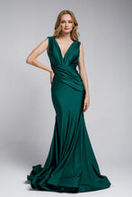 Load image into Gallery viewer, La Merchandise LAA370 Simple Strethcy Bodycon Mermaid Prom Dress - Emerald Green - LA Merchandise