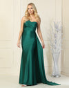 Load image into Gallery viewer, La Merchandise LAA387C One Shoulder Stretchy Long Evening Dress - HUNTER GREEN - LA Merchandise