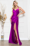 Load image into Gallery viewer, La Merchandise LAA391 Long Simple Stretchy Bridesmaids Gown w/ Slit - Magenta - LA Merchandise