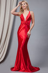 Load image into Gallery viewer, La Merchandise LAA5039 Simple Wholesale Criss Cross Back Long Dress - Red - LA Merchandise