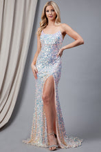 Load image into Gallery viewer, La Merchandise LAA5046 Long Sequined Sexy Open Back Prom Gown - BLUSH - LA Merchandise