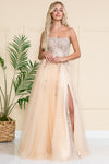 Load image into Gallery viewer, La Merchandise LAA7007 Champagne Wholesale Mesh Open Back A-Line Gown - - LA Merchandise