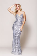 Load image into Gallery viewer, La Merchandise LAA791B Spaghetti Straps Sequined Long Bridal Gown - - Dress LA Merchandise