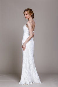 La Merchandise LAA791B Spaghetti Straps Sequined Long Bridal Gown - - Dress LA Merchandise
