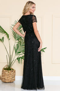 La Merchandise LAAIN004 Beaded Floral Wholesale Mother Of Bride Dress - - LA Merchandise