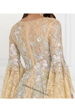 Load image into Gallery viewer, La Merchandise LAS1592 Vintage Pearl Long Sleeve Lace A-Line Long Gown - - LA Merchandise