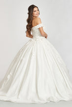 Load image into Gallery viewer, La Merchandise LAS1971 Off Shoulder 3D Floral Quince Ball Gown - - LA Merchandise