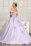 Load image into Gallery viewer, La Merchandise LAS1971 Off Shoulder 3D Floral Quince Ball Gown - - LA Merchandise
