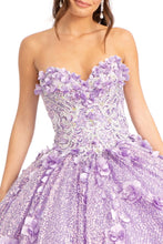 Load image into Gallery viewer, La Merchandise LAS1986 3-D Floral Detachable Long Sleeves Quince Dress - - LA Merchandise
