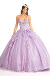 Load image into Gallery viewer, La Merchandise LAS1986 3-D Floral Detachable Long Sleeves Quince Dress - LILAC - LA Merchandise