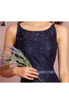 Load image into Gallery viewer, La Merchandise LAS2170 Round Neck Long Lace Open Back Bridesmaid Dress - - LAS