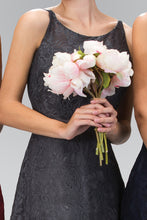 Load image into Gallery viewer, La Merchandise LAS2170 Round Neck Long Lace Open Back Bridesmaid Dress - CHARCOAL - LA Merchandise