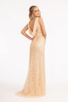 Load image into Gallery viewer, La Merchandise LAS3008 Long Sequined V-Neck Embellished Mesh Mermaid Dress - - Dresses LAS