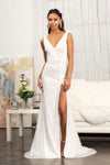 Load image into Gallery viewer, La Merchandise LAS3008 Long Sequined V-Neck Embellished Mesh Mermaid Dress - - Dresses LAS