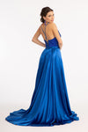 Load image into Gallery viewer, La Merchandise LAS3040 Satin Open Back V-Neck Long Formal Prom Dress - - LA Merchandise