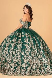La Merchandise LAS3077 3-D Butterfly Off Shoulder Quince Corset Dress - - LA Merchandise
