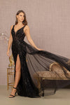 Load image into Gallery viewer, La Merchandise LAS3119 Dual Straps Sheer Bodice Prom Gown - - LA Merchandise